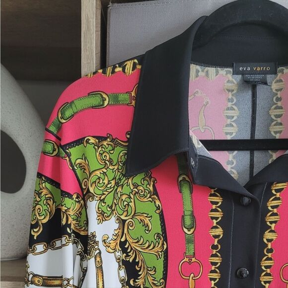 Eva Varro Baroque Chain blouse size XL - Picture 4 of 16